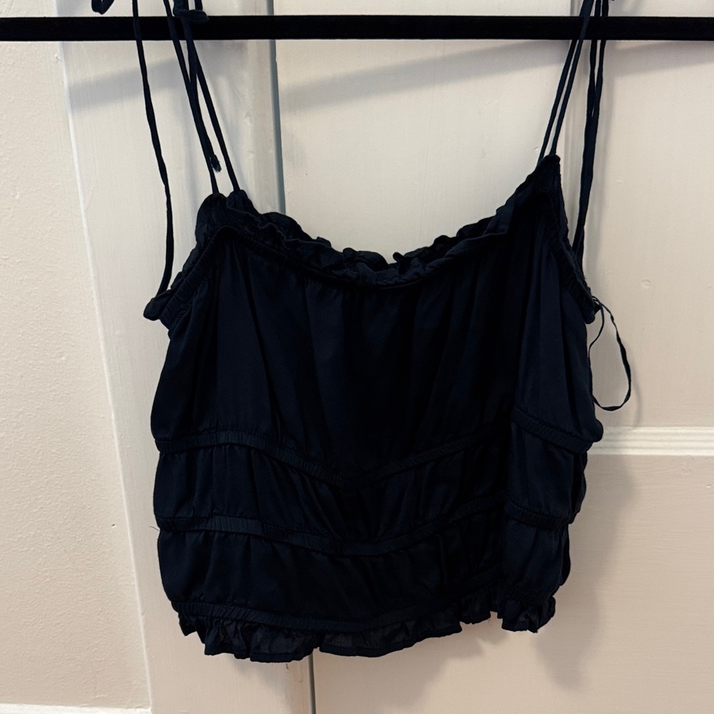 Vero Moda Black Ruffled Camisole